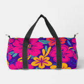 Farbenfrohe Blooms-Dopamin-Stil-Retro-Blume Duffle Bag (Vorderseite)