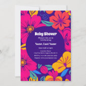 Farbenfrohe Blooms-Dopamin-Stil-Retro-Blume Einladung (Vorderseite)