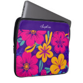 Farbenfrohe Blooms-Dopamin-Stil-Retro-Blume Laptopschutzhülle (Vorne Rechts)