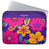 Farbenfrohe Blooms-Dopamin-Stil-Retro-Blume Laptopschutzhülle (Vorderseite)