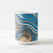 Farbenfrohe Blue and Gold Wirbel Tasse (Zentrum)