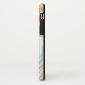 Farbenfrohe Blue Jade Golden Chrome Marble Case-Mate iPhone Hülle (Hinten/Links)
