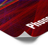 Farbenfrohe Blue & Magenta Chart Poster (Ecke)