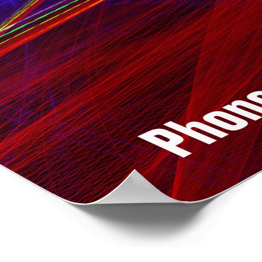 Farbenfrohe Blue & Magenta Chart Poster (Ecke)