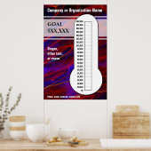 Farbenfrohe Blue & Magenta Chart Poster (Küche)