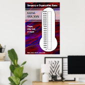 Farbenfrohe Blue & Magenta Chart Poster (Heimbüro)