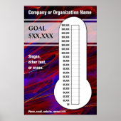 Farbenfrohe Blue & Magenta Chart Poster (Vorne)