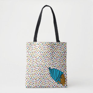 Farbenfrohe Blueberry Ice Creme Cone icecreamlicio Tasche