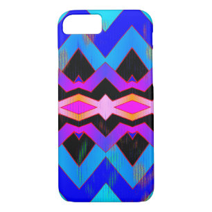 Farbenfrohe Blues Purples Magenta Geometrisches Mu Case-Mate iPhone Hülle