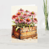 Farbenfrohe blühende Aster-Blume Karte (Vorderseite)