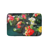 Farbenfrohe blühende Blume Badematte (Vorderseite)