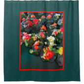 Farbenfrohe blühende Blume Duschvorhang (Vorderseite)