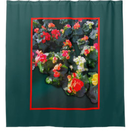 Farbenfrohe blühende Blume Duschvorhang