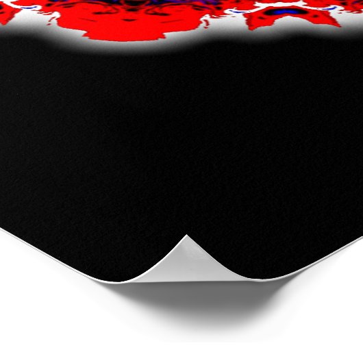 Farbenfrohe blühende Blume (farbiges Muster) Poster (Ecke)