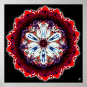 Farbenfrohe blühende Blume (farbiges Muster) Poster (Vorne)