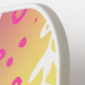 Farbenfrohe blühende Blume Tote Tasche Pickleball Schläger (Linke Seite)