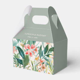 Farbenfrohe blühende Blumenhochzeit Geschenkschachtel