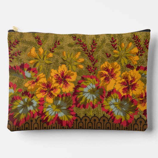 Farbenfrohe blühende Nasturtien Berries und Twigs Zubehörtasche (Vorderseite)