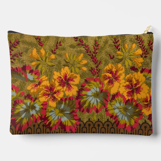 Farbenfrohe blühende Nasturtien Berries und Twigs Zubehörtasche (Rückseite)