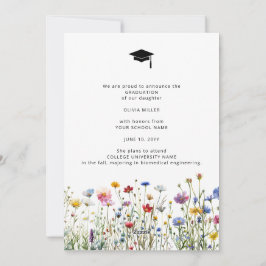 Farbenfrohe Blume Abschluss Ankündigung