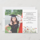 Farbenfrohe Blume Abschluss Danke Foto (Rückseite)