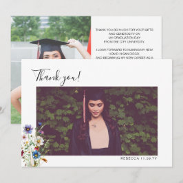 Farbenfrohe Blume Abschluss Danke Foto