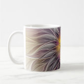 Farbenfrohe Blume, Abstrakt modernes Fraktal Kaffeetasse (Links)