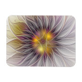 Farbenfrohe Blume, Abstrakt modernes Fraktal Magnet (Horizontal)