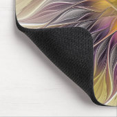 Farbenfrohe Blume, Abstrakt modernes Fraktal Mousepad (Ecke)