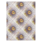 Farbenfrohe Blume, Abstrakt modernes Fraktal Tischdecke (Vorderseite)