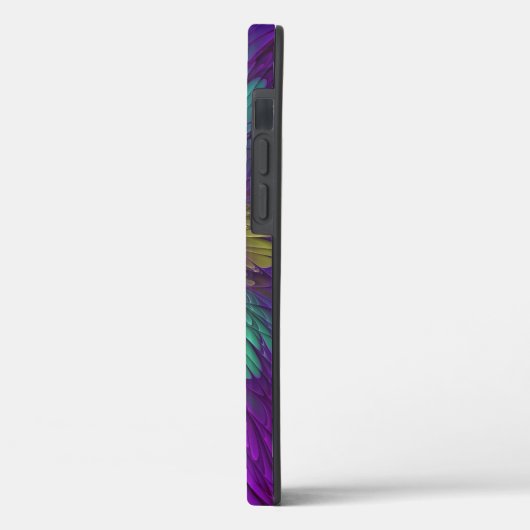 Farbenfrohe Blume Abstraktes Fraktal Case-Mate iPhone Hülle (Rückseite / Links)