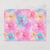 Farbenfrohe Blume Aquarellgarten Postkarte (Vorderseite)
