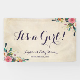 Farbenfrohe Blume Baby Duschbanner Grosses Banner