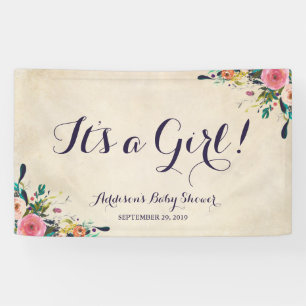 Farbenfrohe Blume Baby Duschbanner Grosses Banner