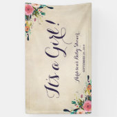 Farbenfrohe Blume Baby Duschbanner Grosses Banner (Vertikal)