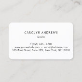 Farbenfrohe Blume Baby Footprint Logo Rosa Visitenkarte (Rückseite)