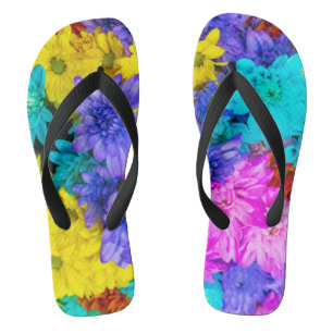 Farbenfrohe Blume Badesandalen