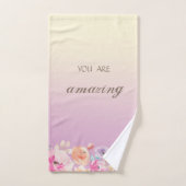 Farbenfrohe Blume Badhandtuch Set (Handtuch)