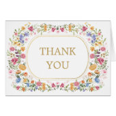 Farbenfrohe Blume Blank Wedding Danke (Vorderseite (Horizontal))