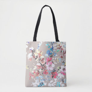 Farbenfrohe Blume, Blätter und Blume gestalten Kun Tasche