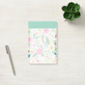 Farbenfrohe Blume Blauer Himmelsfarbenblock Girl Post-it Klebezettel (Büro)