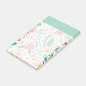 Farbenfrohe Blume Blauer Himmelsfarbenblock Girl Post-it Klebezettel (angewinkelt)
