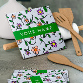 Farbenfrohe Blume, blauer Hintergrund, grün Fliese