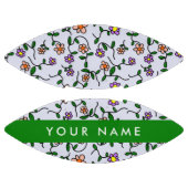 Farbenfrohe Blume, blauer Hintergrund, grün Football (Paneele)