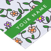 Farbenfrohe Blume, blauer Hintergrund, grün Kurzer Tischläufer (Ecke)