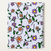 Farbenfrohe Blume, blauer Hintergrund, grün Planer (Rückseite)