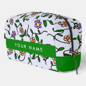 Farbenfrohe Blume, blauer Hintergrund, grün Waschbeutel (Rechte Ecke)