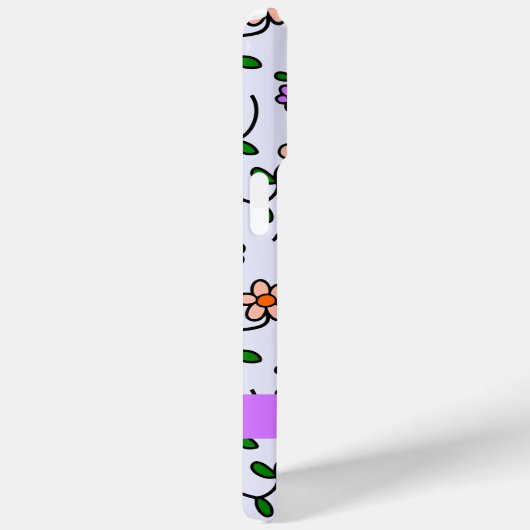 Farbenfrohe Blume, blauer Hintergrund, Lila Case-Mate iPhone Hülle (Rückseite / Rechts)