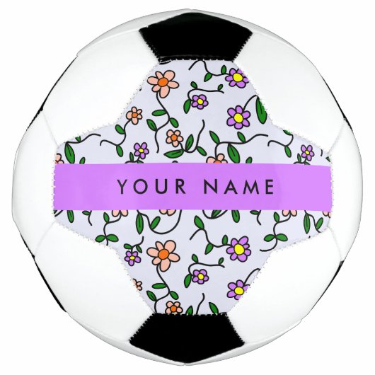 Farbenfrohe Blume, blauer Hintergrund, Lila Fußball (Vorderseite)