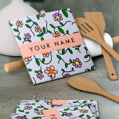 Farbenfrohe Blume, blauer Hintergrund, orange Fliese